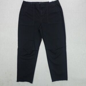 Banana Republic Pants Womens 12 Petite Girlfriend Chino Cropped Raw Hem Authenti